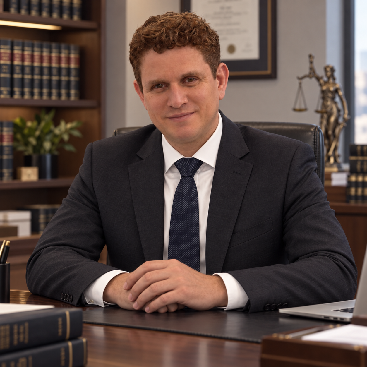 Advogado da Lamir Farias Advocacia em seu escritório